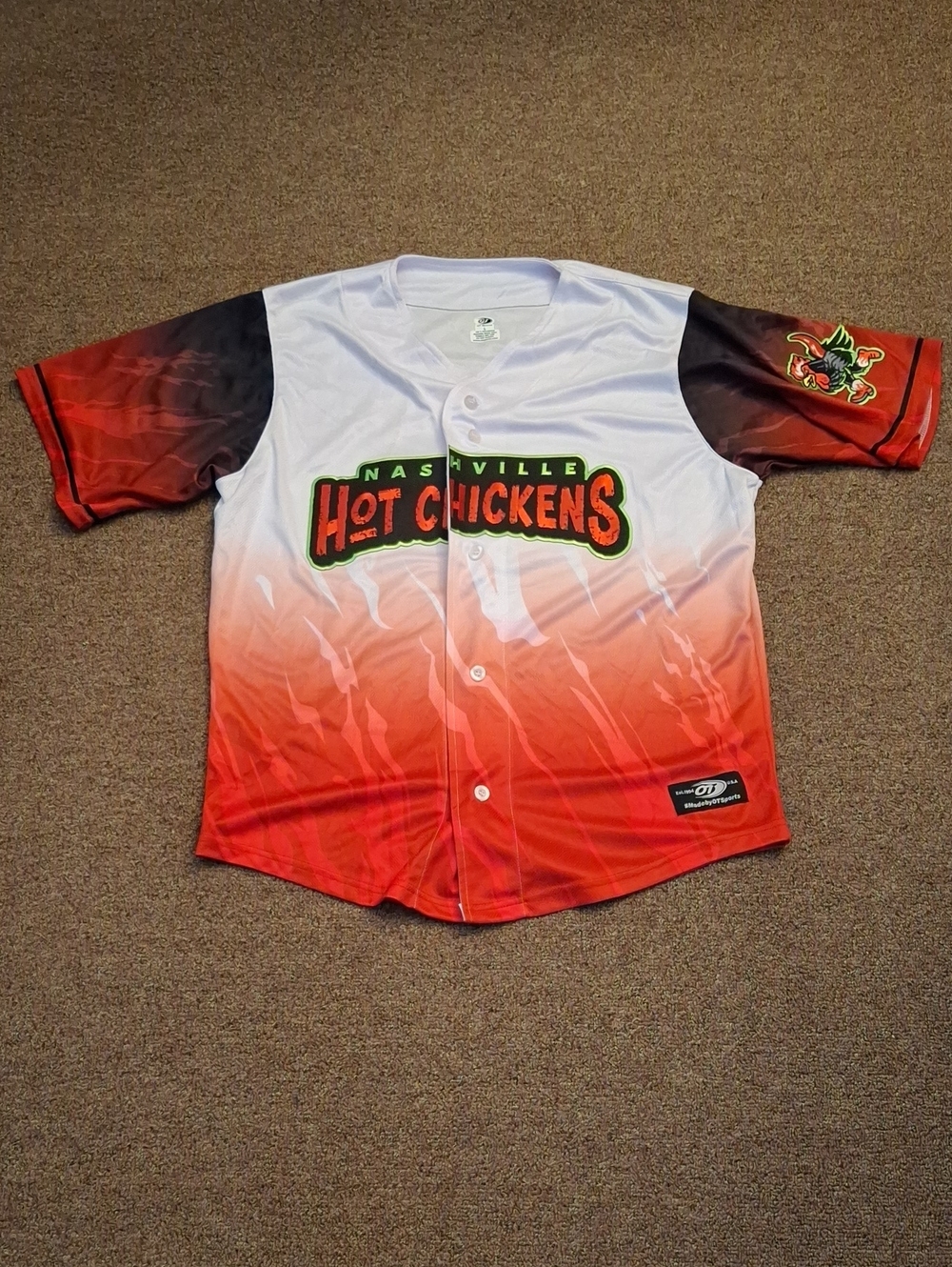 MiLB Nashville Sounds (Hot Chickens) Gradient Baseball Jersey  Adult Large